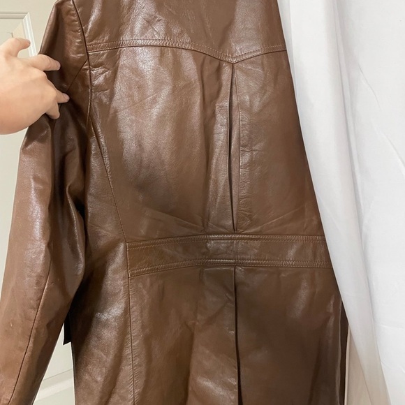 Japanese vintage sport coat style leather jacket small medium mens custom maker - Picture 3 of 9